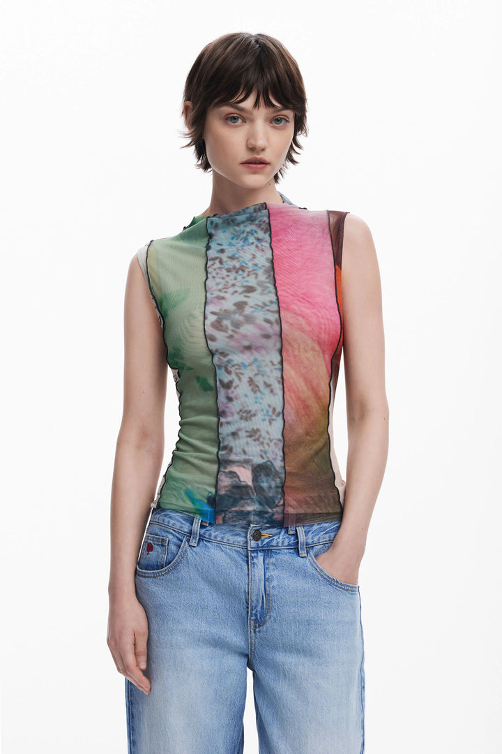 Camisole imprimé artistique