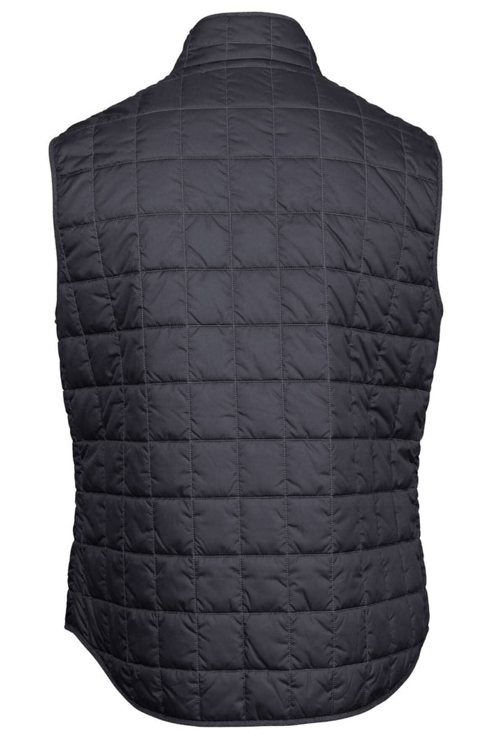 Veste sans manche en nylon déperlant, matelassée, vue de dos, idéale pour l'automne et l'hiver.