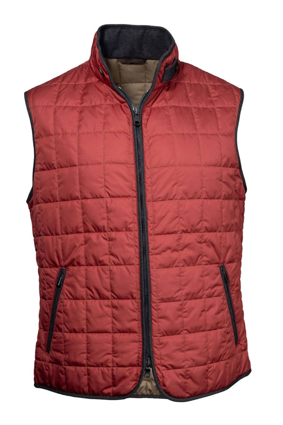 Veste sans manche en nylon déperlant, matelassée, idéale pour l'automne et l'hiver, avec poches zippées.