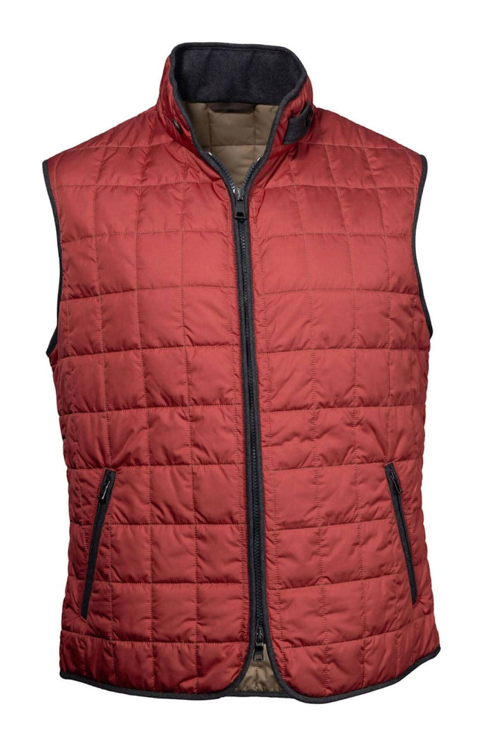 Veste sans manche en nylon déperlant, matelassée, idéale pour l'automne et l'hiver, avec poches zippées.