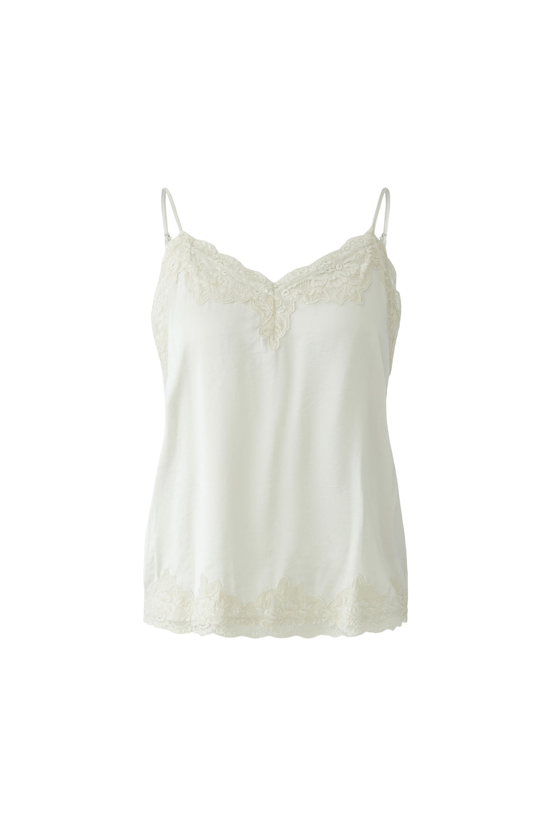 Camisole satinée à dentelle