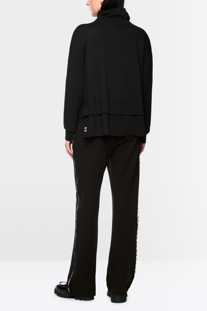 Blouse ample à col avec cordon de serrage