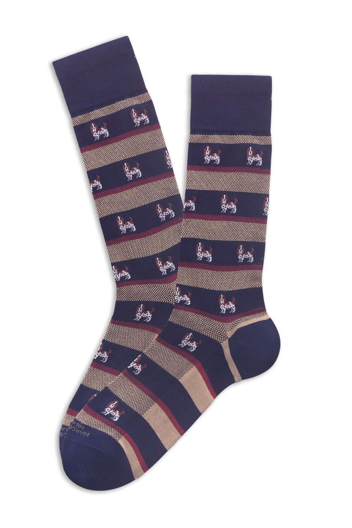 Bas motif chiens avec motif de chiens amusant, maille douce et extensible, idéal pour tenues quotidiennes.