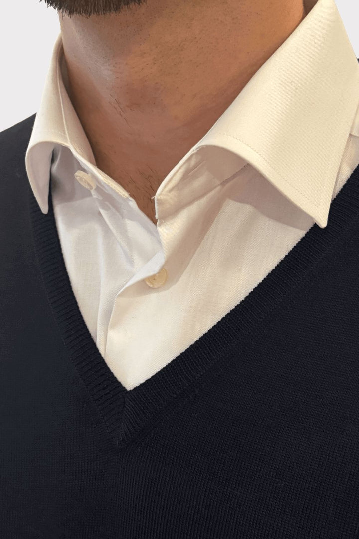 Wool V-neck sweater