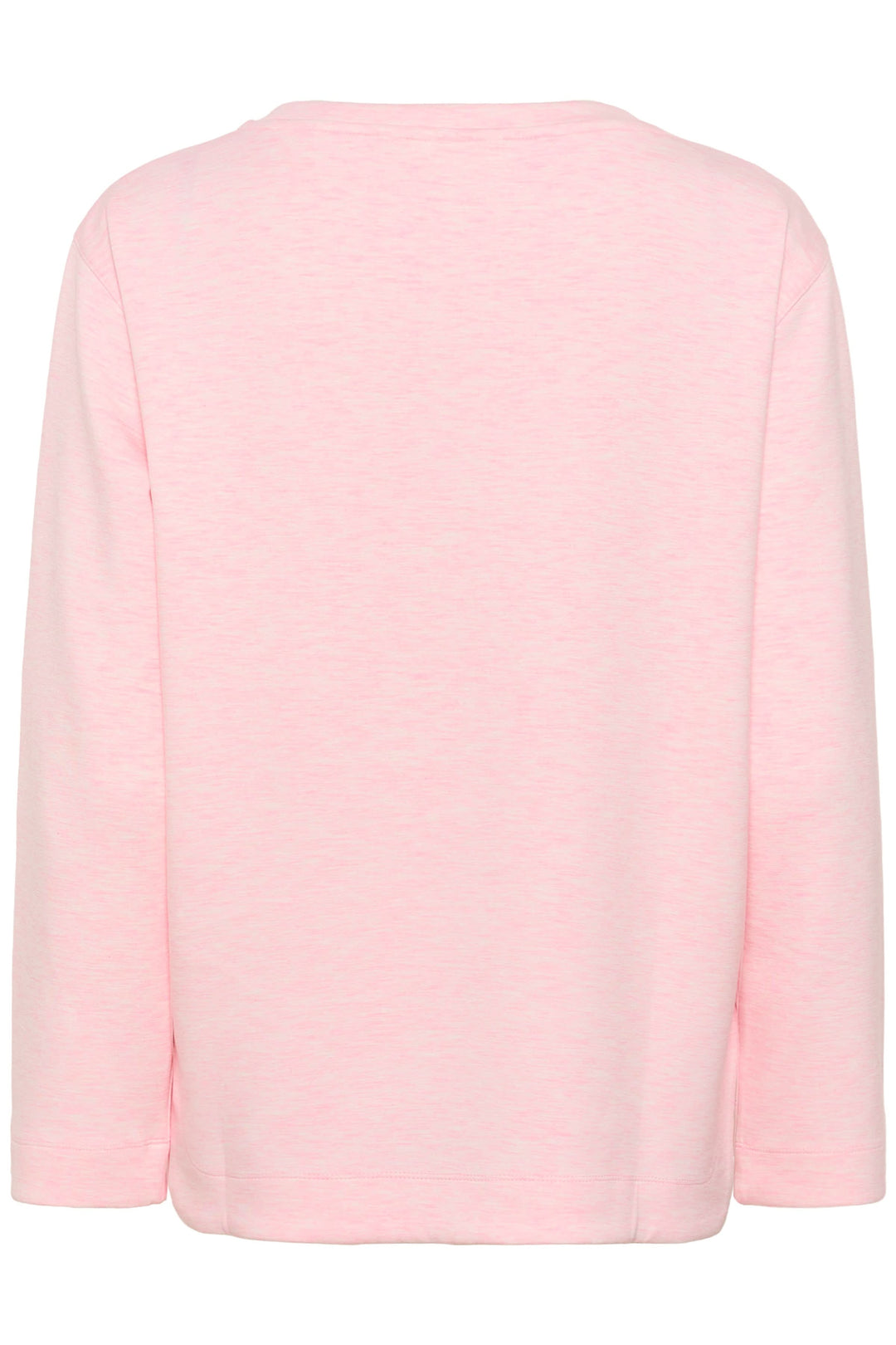 Chandail molletonné Gincent rose pâle avec encolure arrondie et manches longues, adapté pour un look décontracté ou élégant.