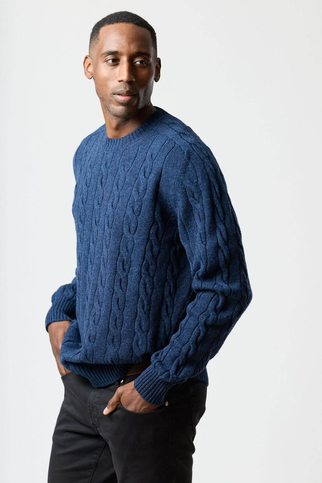 Chandail torsadé col rond