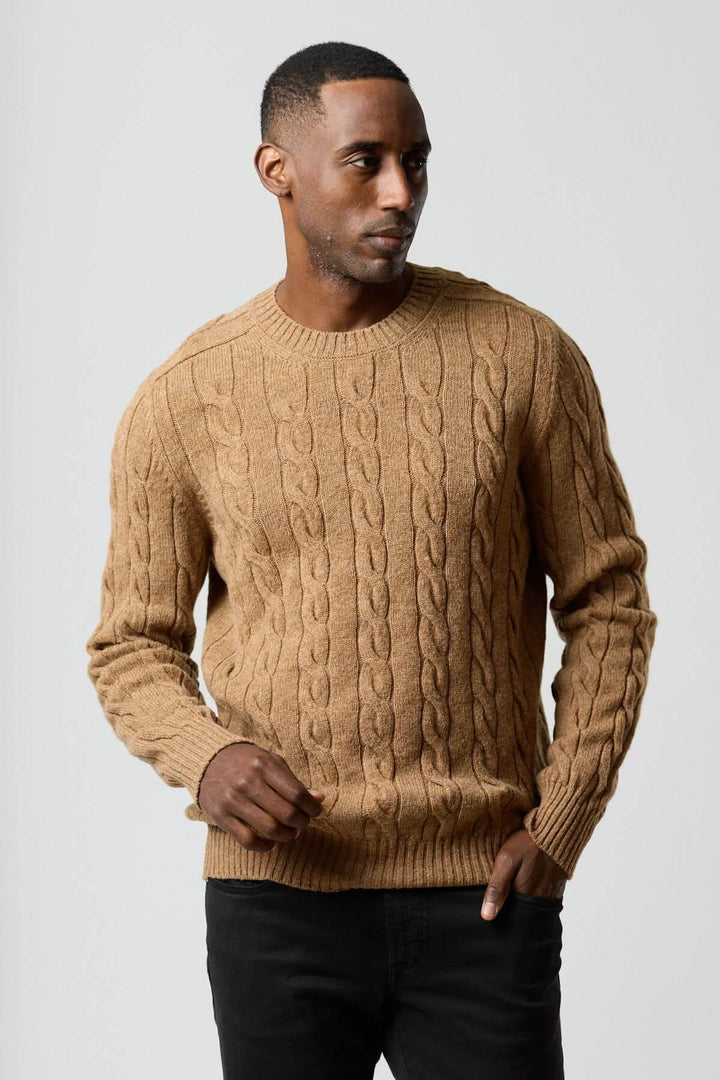 Chandail torsadé col rond