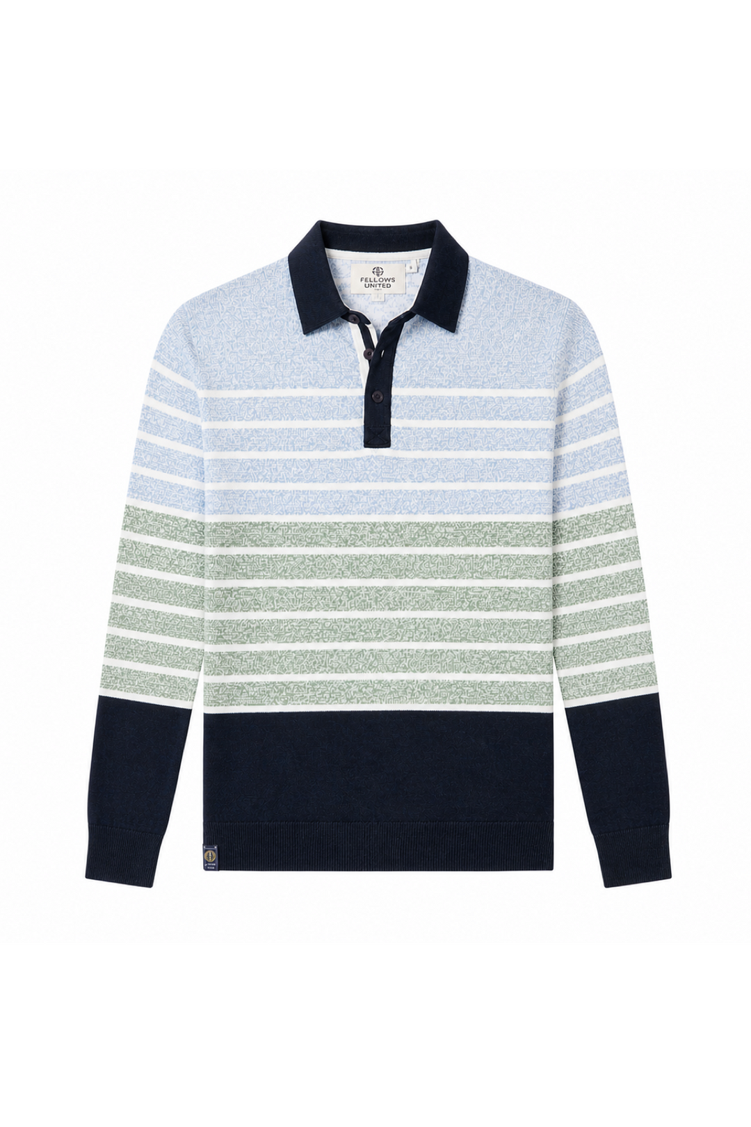 Polo manches longues à rayures
