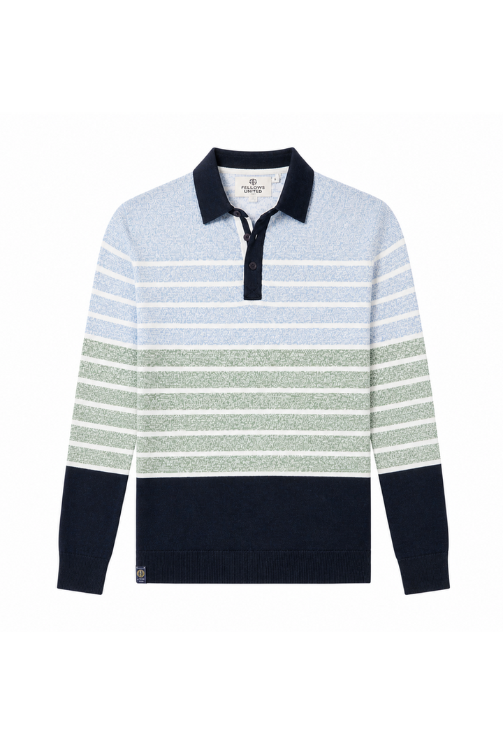 Polo manches longues à rayures