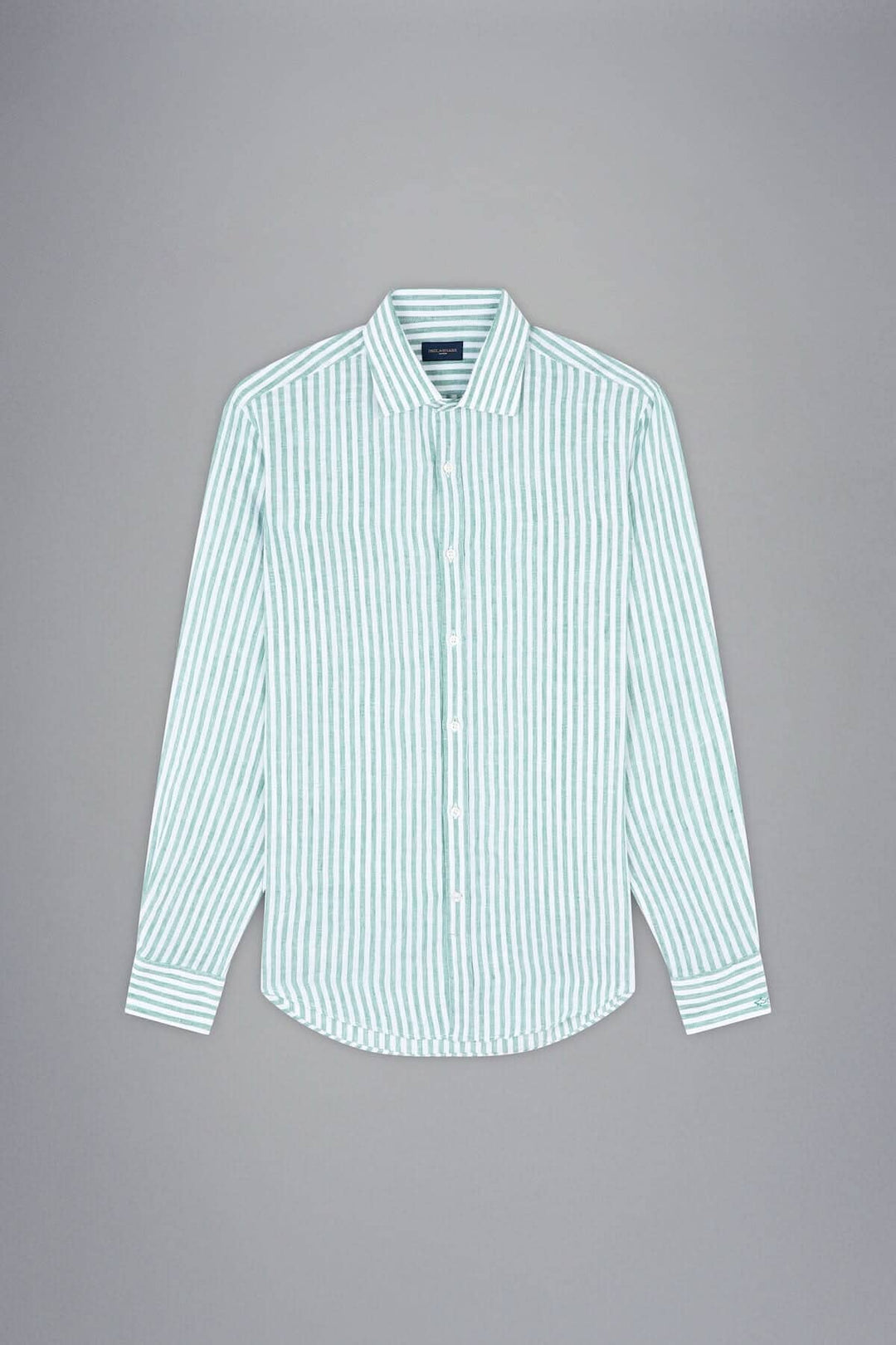 Chemise lignée en lin italien, légère et respirante, idéale pour le confort et l&
