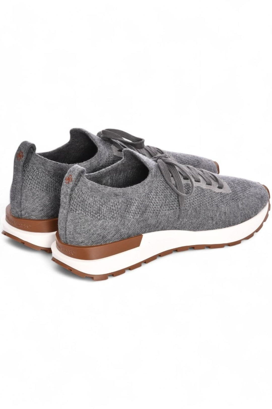 Espadrilles en maille et cuir suédé avec motif nid d&