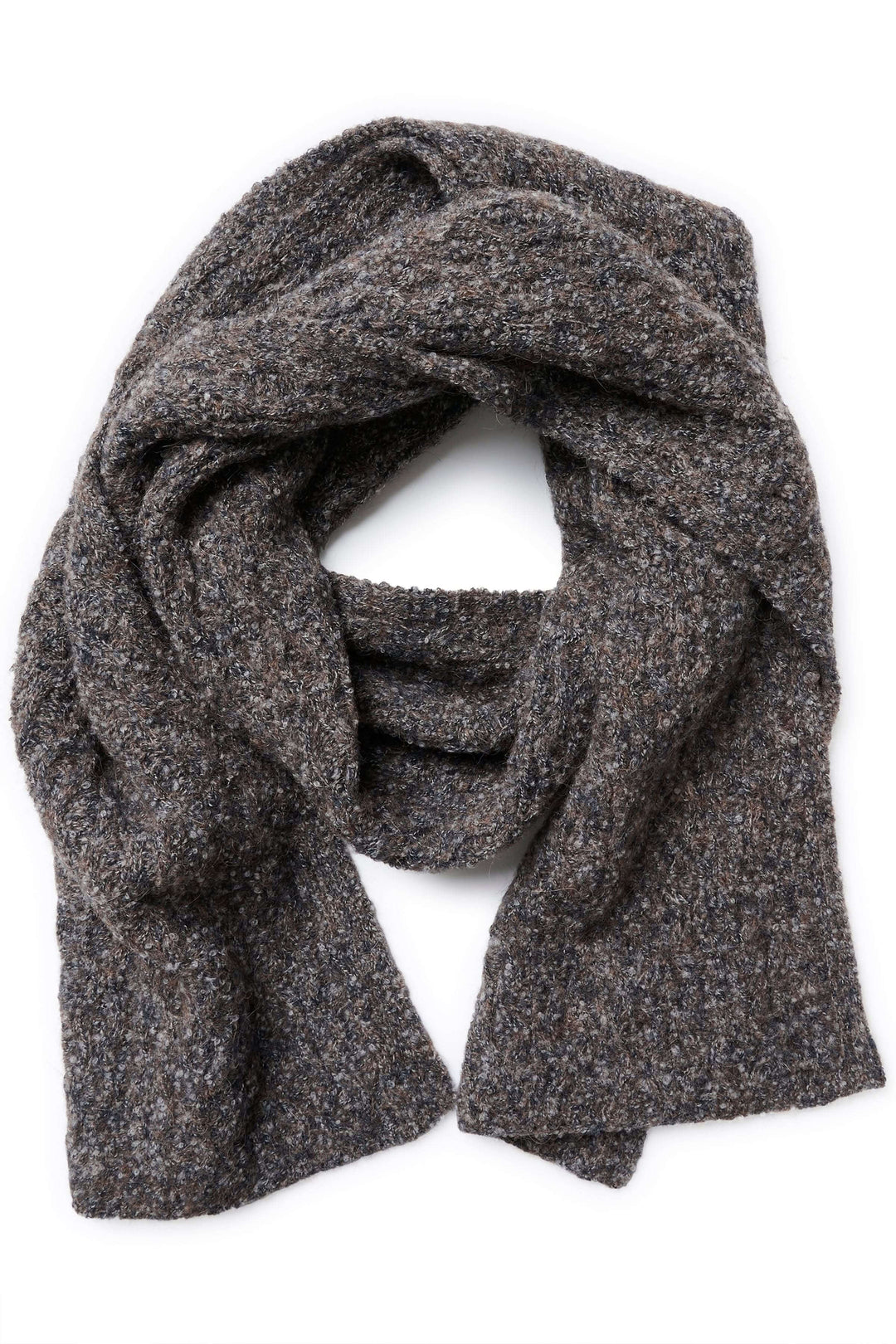Foulard Graia en maille texturée, foulard long en maille épaisse pour chaleur et confort, style moderne et polyvalent.