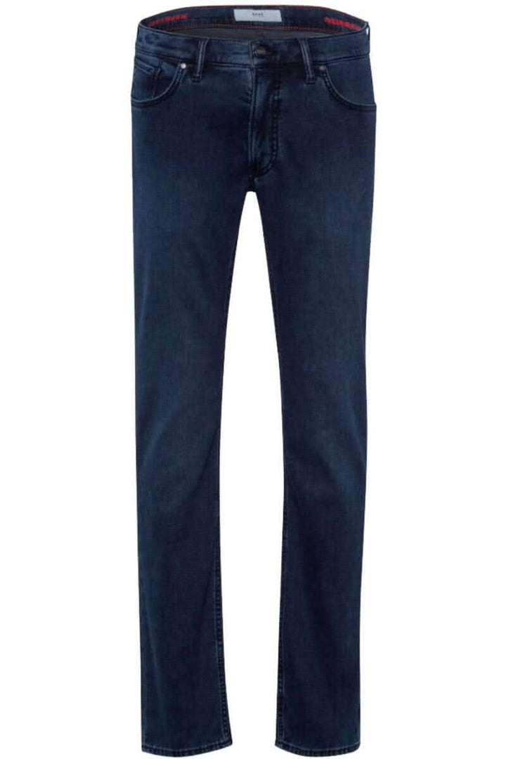 Jean Chuck en denim noir, coupe décontractée avec cinq poches, pour un style confortable et casual.