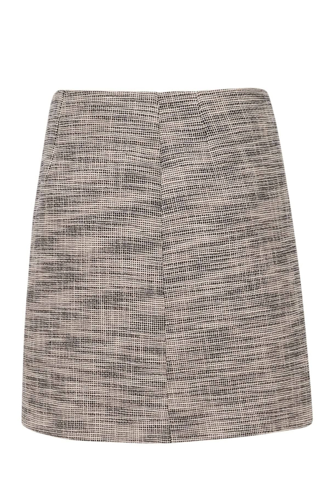 Jupe Zaccai à motif de petits carreaux - coupe droite, longueur mi-cuisse, idéale pour un look professionnel au bureau.