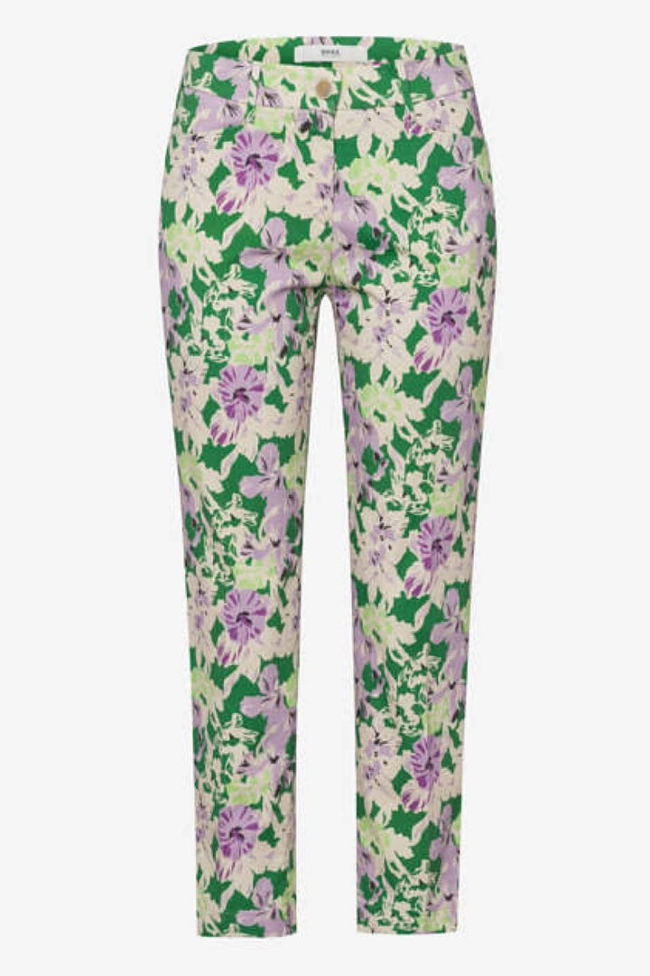 Chino fleuri SHAKIRA 6/8 avec une coupe fuselée, parfait pour un style décontracté.