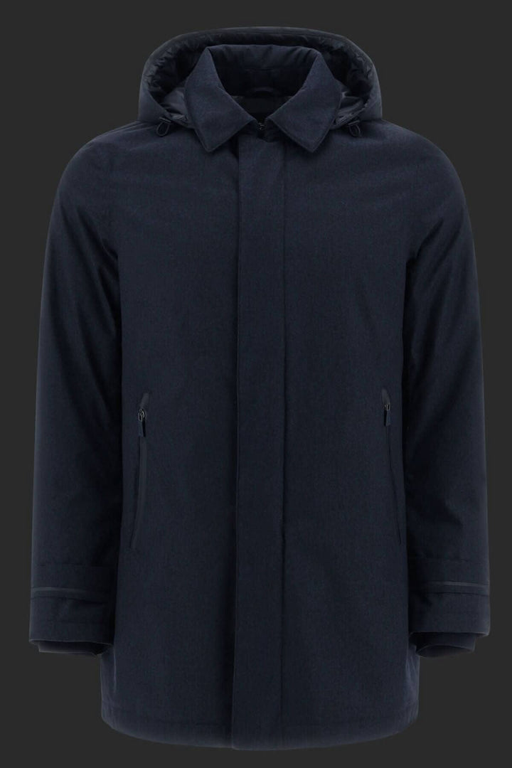 Manteau carcoat en polyester effet laine mélangée, élégant et résistant à l&
