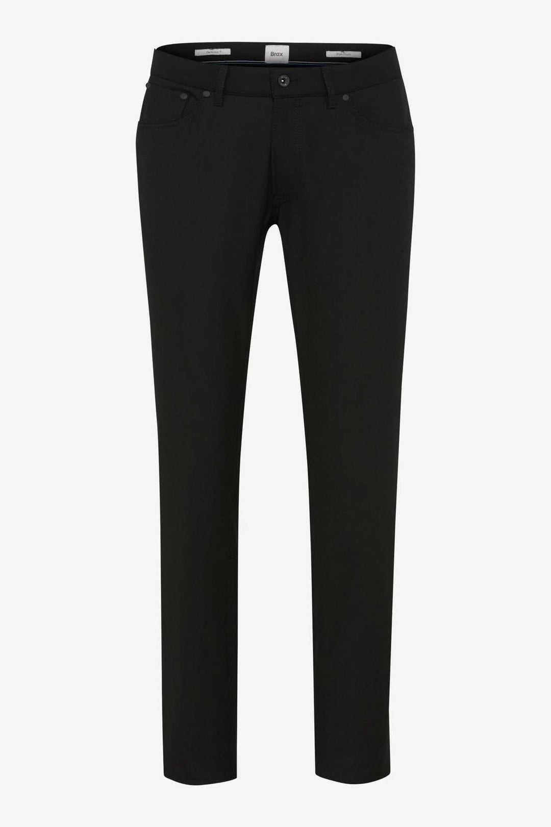 Pantalon Chuck noir à silhouette droite moderne, coupe nette et matière extensible pour un style structuré et confortable.