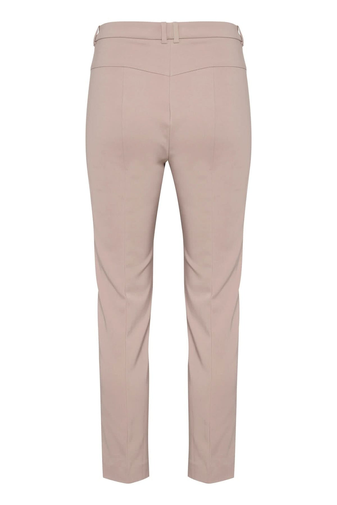 Pantalon Ziggi beige, coupe ajustée avec poches zippées, vue arrière, style décontracté et élégant.