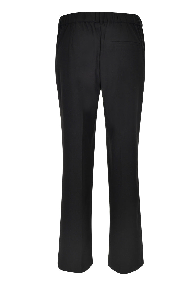 Pantalon coupe droite noir pour homme, parfait pour le bureau et la vie quotidienne, offrant une silhouette structurée et élégante.