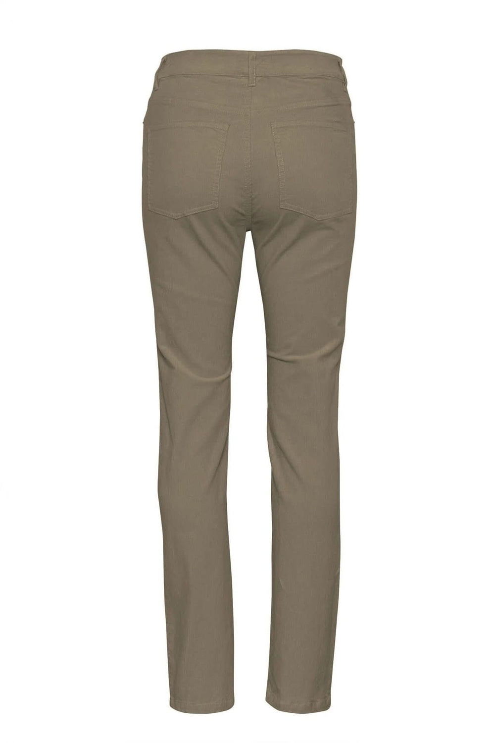 Pantalon en corduroy Rana vue arrière, fin velours côtelé, taille haute, jambe droite, 5 poches, légèrement extensible.