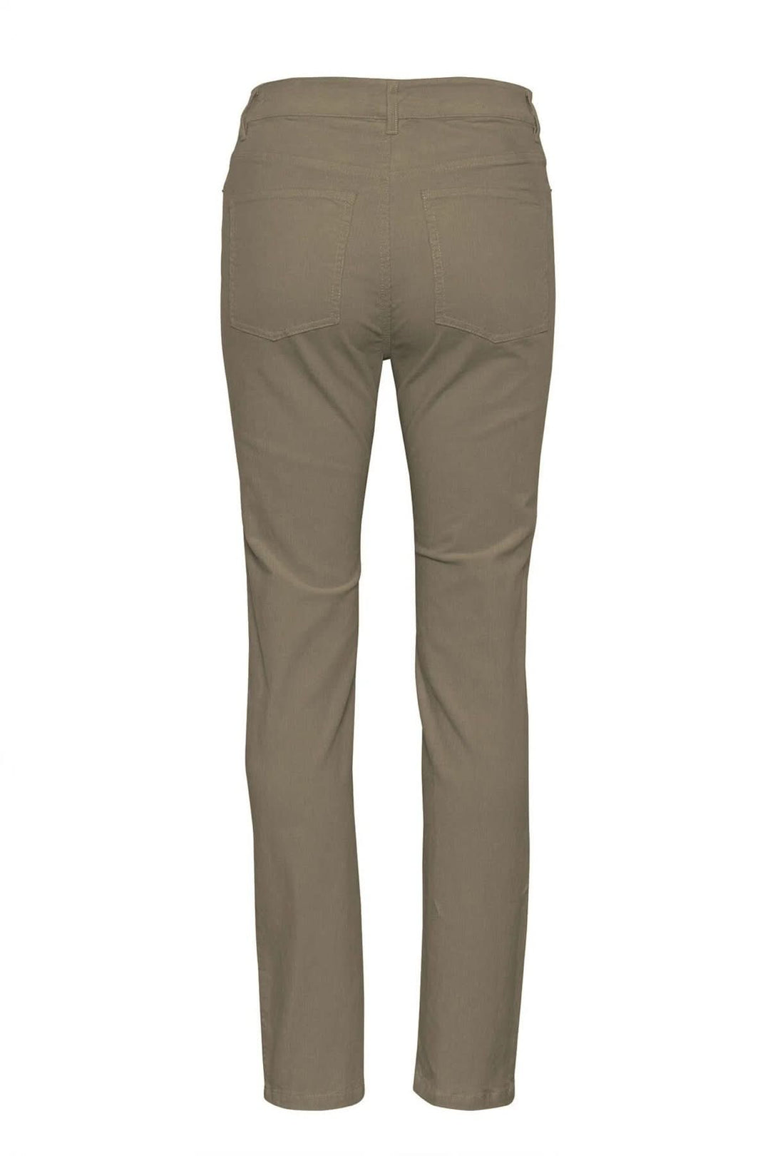 Pantalon en corduroy Rana vue arrière, fin velours côtelé, taille haute, jambe droite, 5 poches, légèrement extensible.