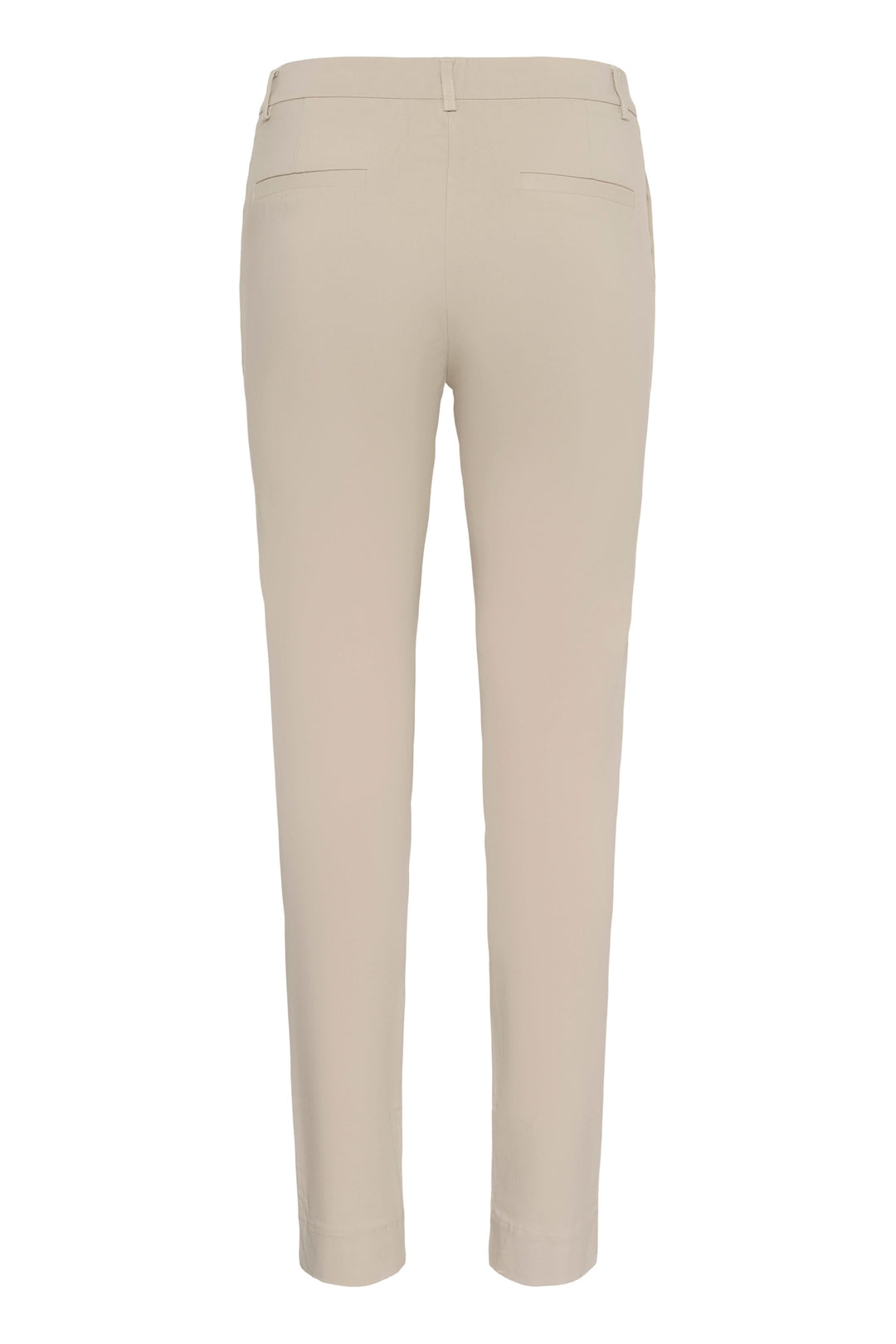 Pantalon habillé Hazel, coupe ajustée élégante, couleur beige, vue arrière, idéal pour tenue professionnelle ou occasion formelle.