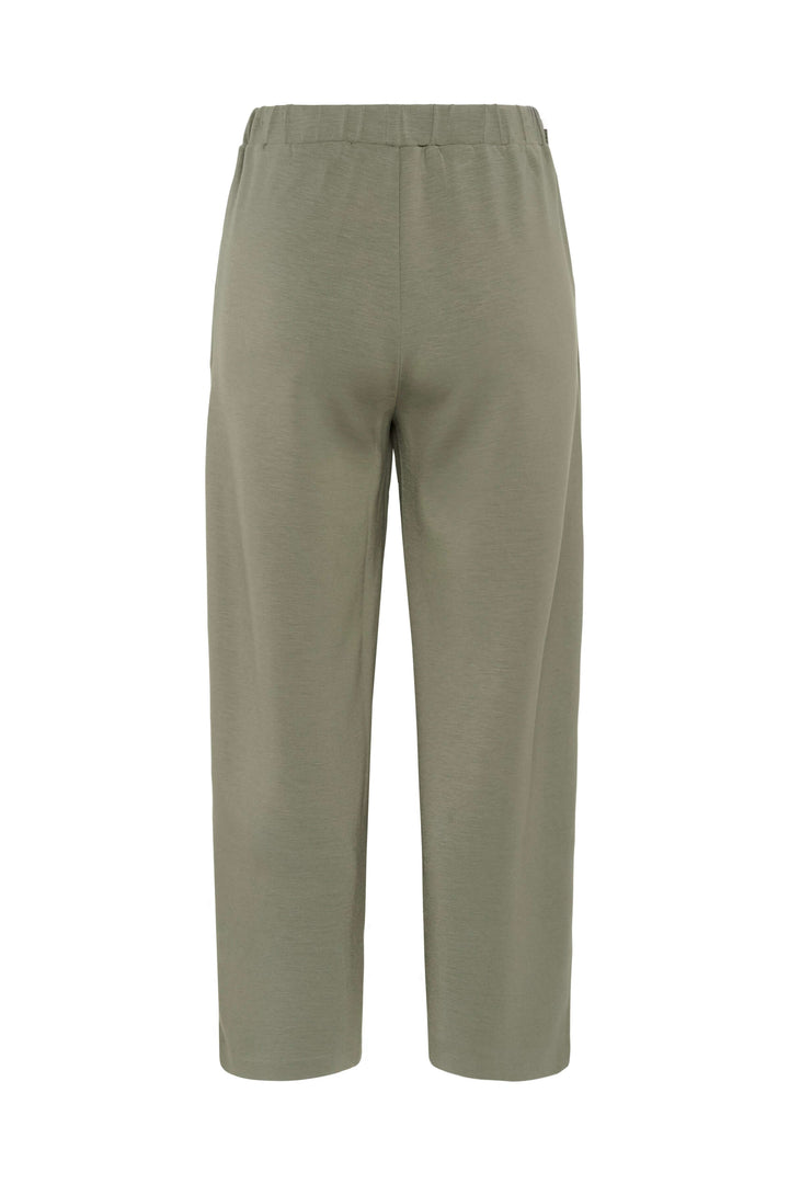 Pantalon à jambe large Gincette en tissu souple, coupe droite ample pour un style épuré et confort optimal, idéal bureau et habillé.