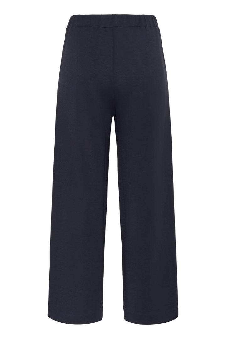 Pantalon à jambe large Gincette en tissu extensible, coupe ample pour une silhouette élégante et confortable, idéal pour le bureau.