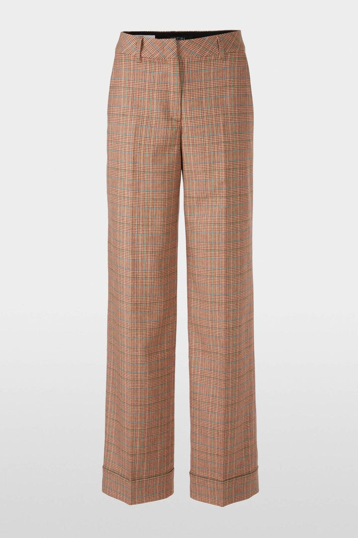 Pantalon à motifs mini pépite, jambe large et extra-longue, idéal pour tenue professionnelle.