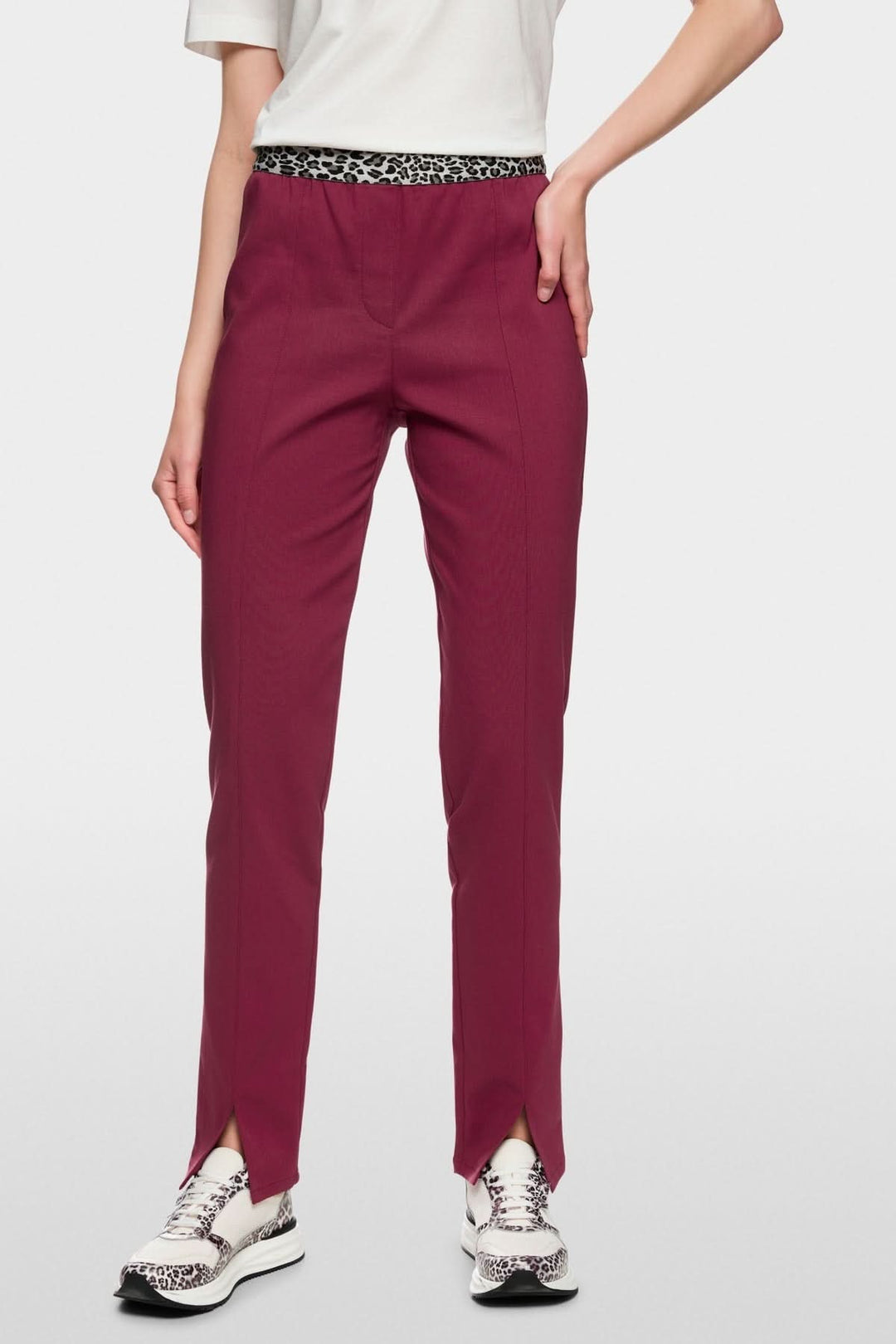 Pantalon pull-on SIENA coupe slim avec détails d&
