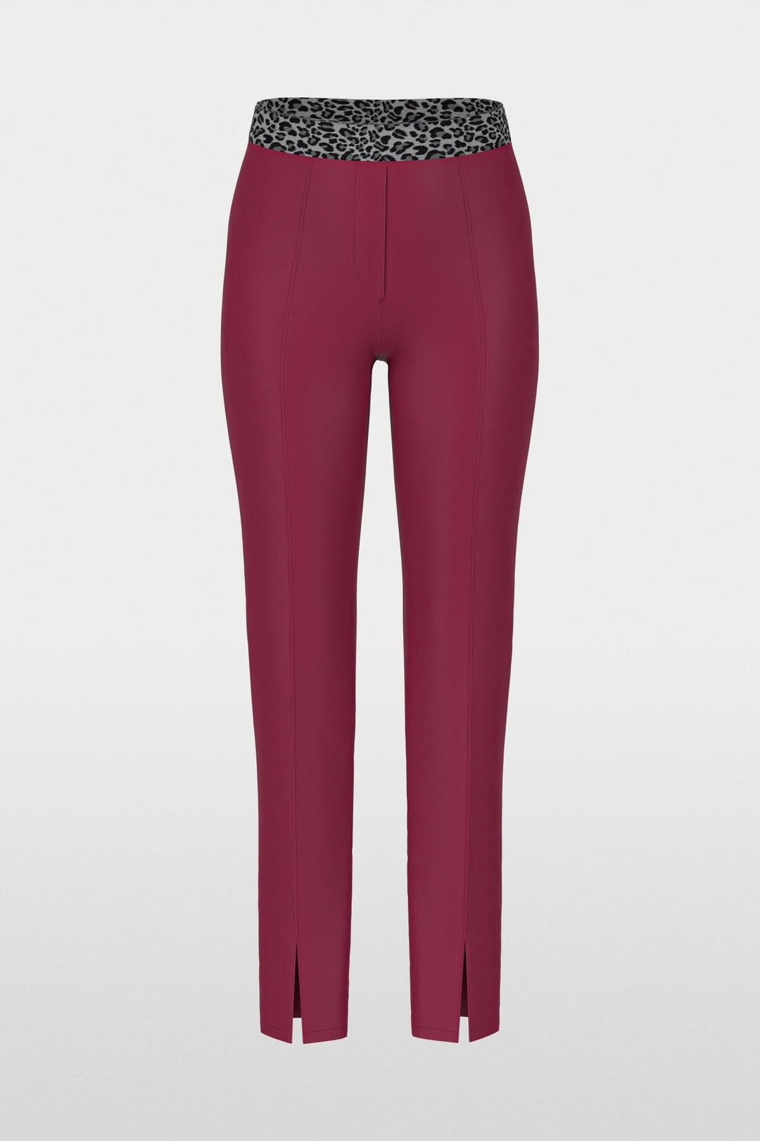 Pantalon pull-on SIENA coupe slim avec fente avant, taille élastique et plis pour une allure élégante. Confortable et stylé.