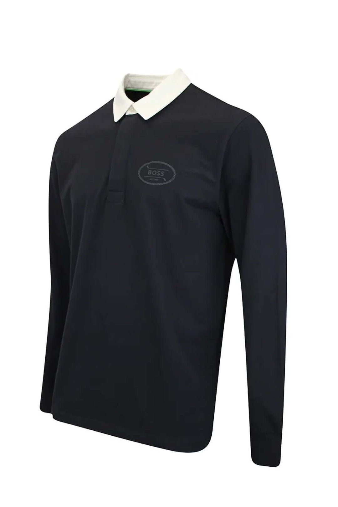 Polo rugby Percy - Polo BOSS Golf Lifestyle en jersey coton avec col contrastant, confortable et élégant pour le sport et la ville.