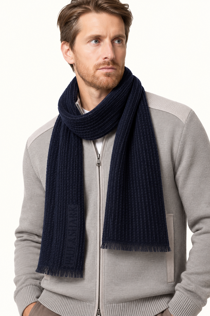 Foulard texturé à motif géométrique