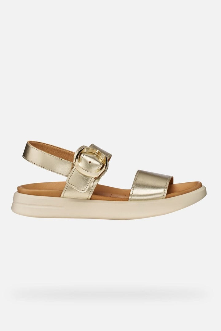 Sandales plateforme Xand 2S en cuir métallisé avec bride, légères et confortables, idéales pour un style urbain et décontracté.