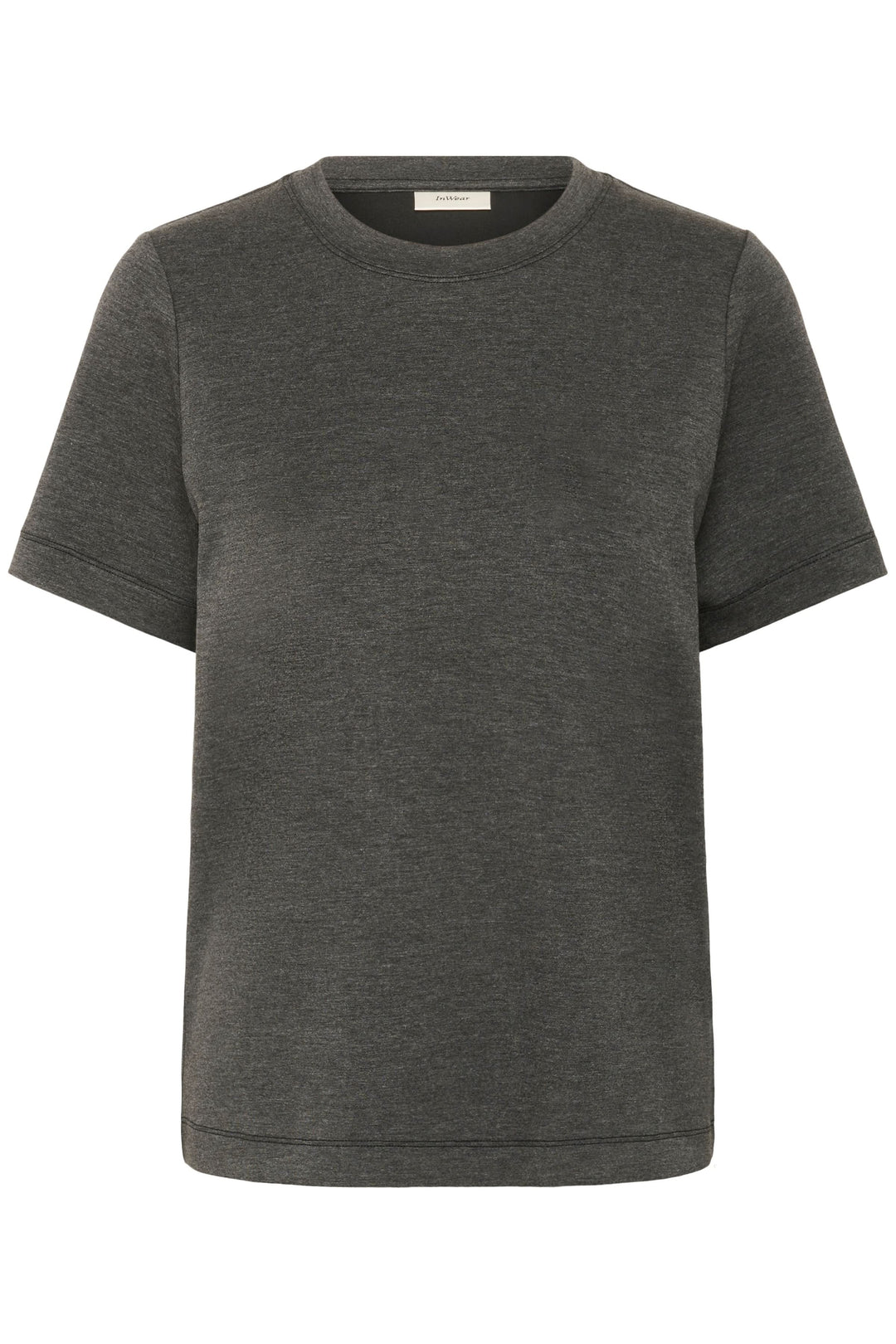 T-shirt Vincent à manches courtes, coupe droite, col rond en tissu doux et respirant, couleur gris foncé.