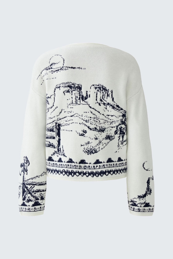 Tricot motif paysage