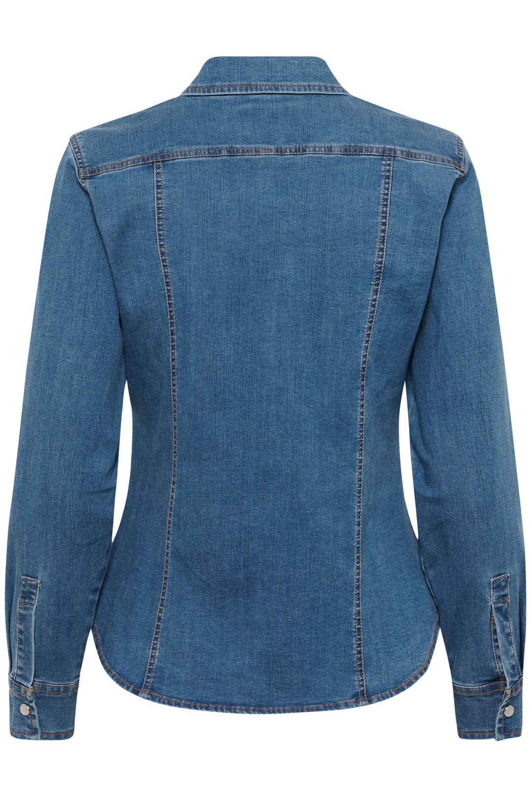 Veste Sanilla en denim, vue arrière avec coupe ajustée et détails modernes.
