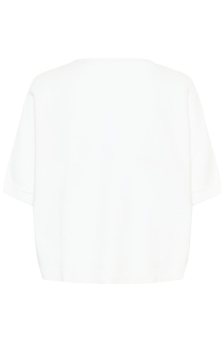 Veste avec manches Sillar blanche à manches courtes, coupe fluide et ouverte, sans fermeture, idéale pour un look décontracté ou habillé.
