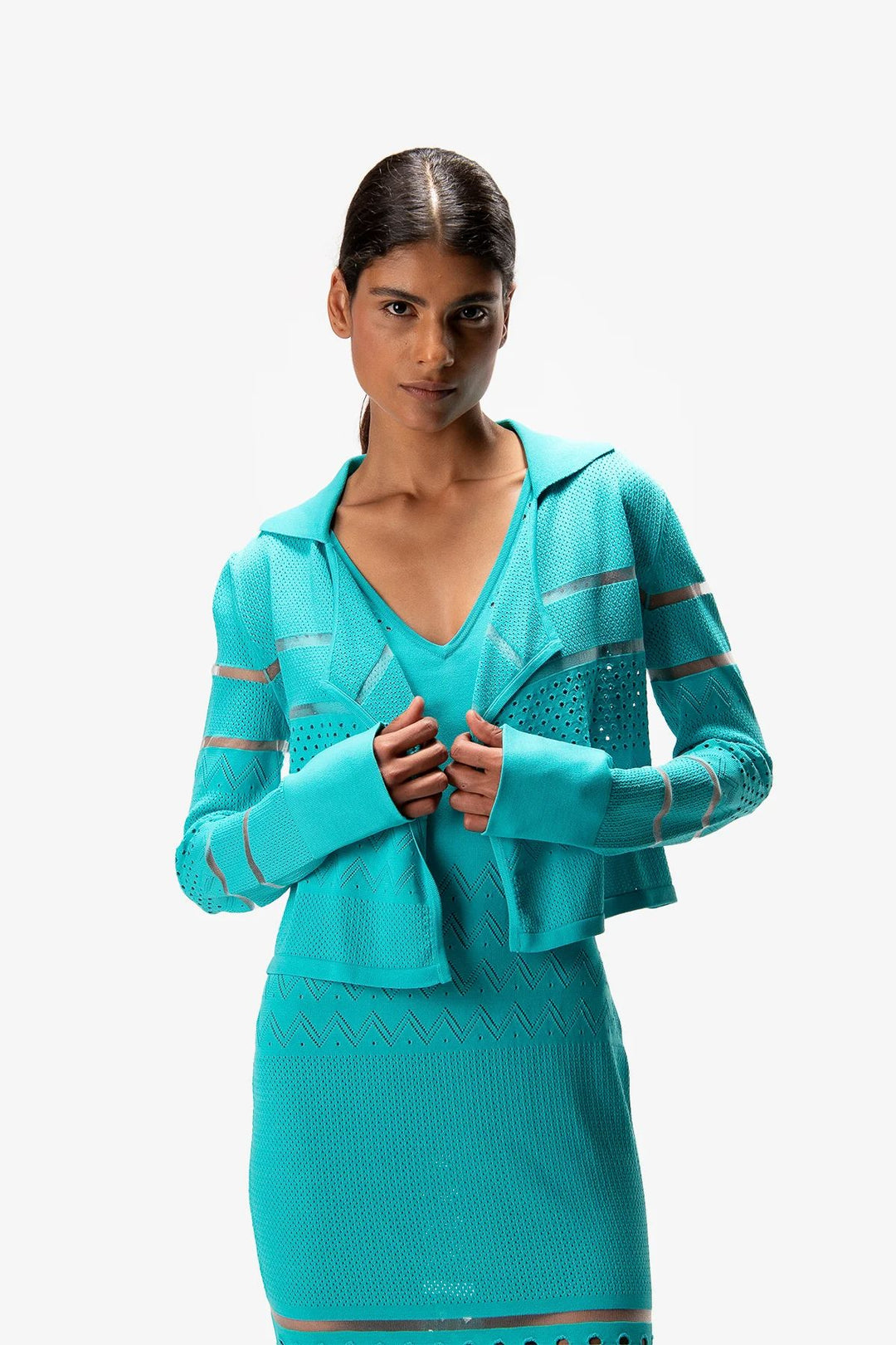 Veste avec motif dentelle
