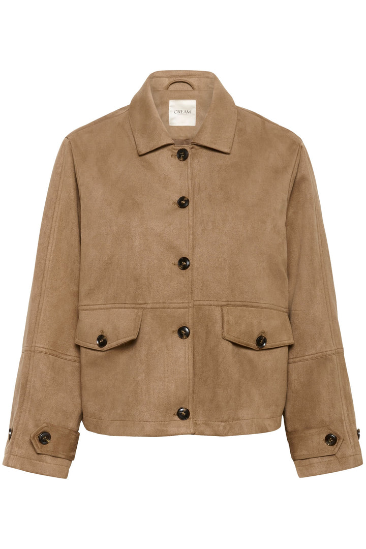Veste décontractée Cala en matière suédée avec coupe droite et poches, idéale pour compléter une tenue de mi-saison élégante.