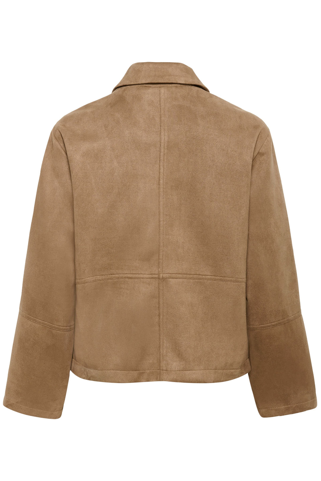Dos de la Veste décontractée Cala en matière effet suédé au style utilitaire chic, coupe droite et moderne pour un look polyvalent.