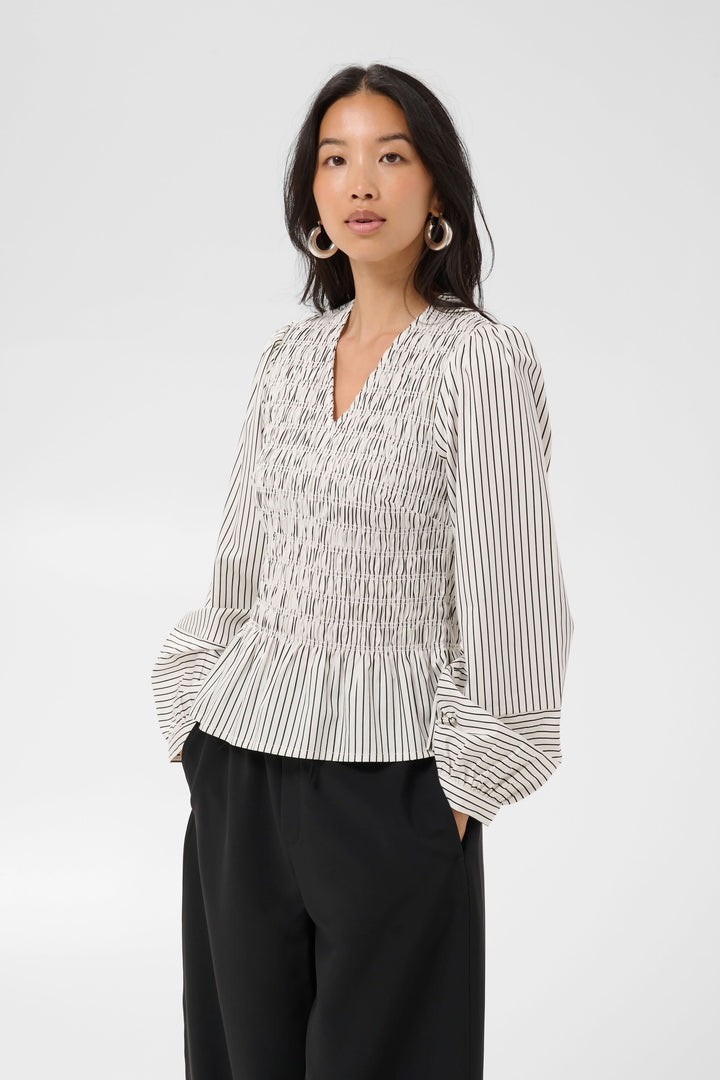 Blouse Dewa rayée pour femme Part Two