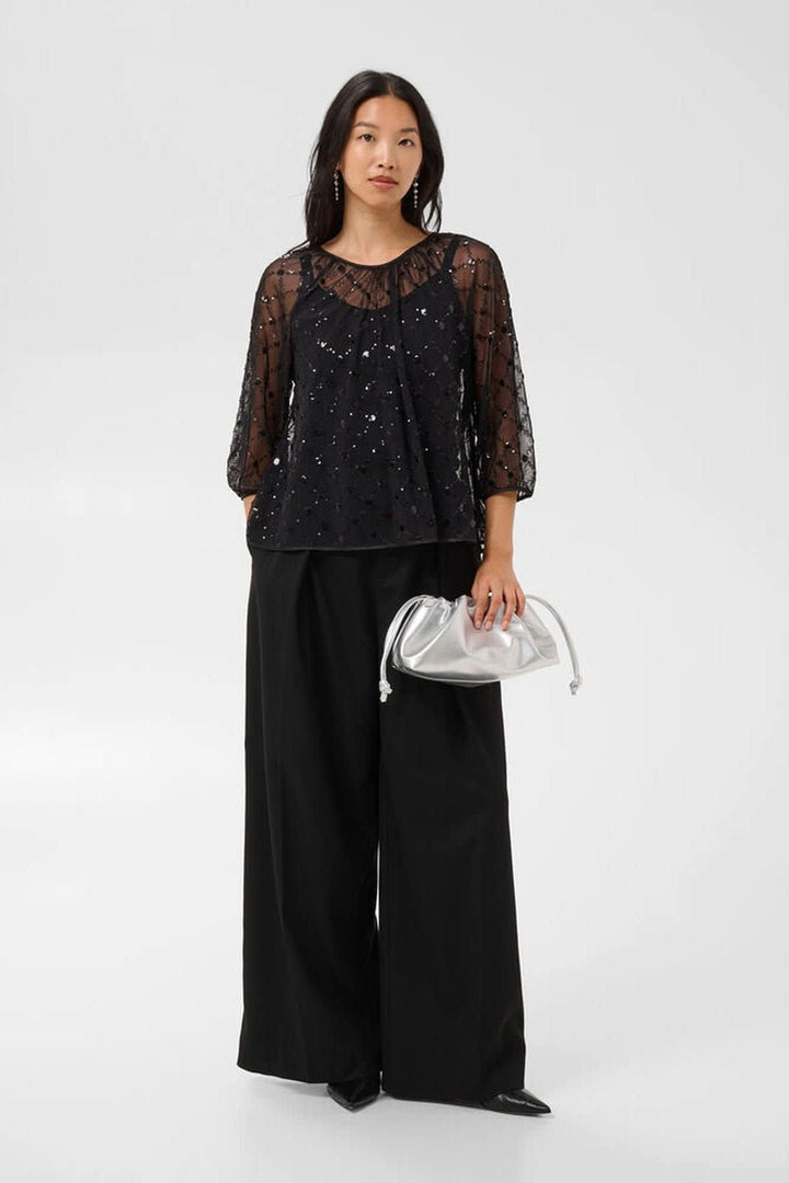 Women’s sequin lace blouse, front view Part Two