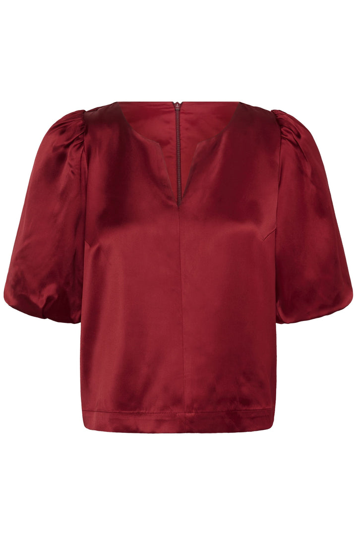 Blouse satinée Dunja vue de face pour femme Part Two