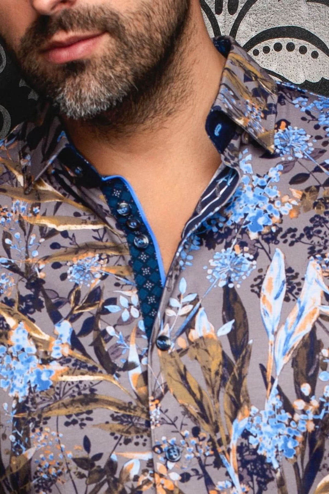 Chemise sport Dereveaux à imprimé botanique