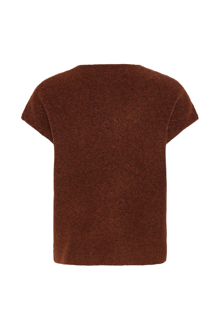 Veste sans manches Guna en maille à col V