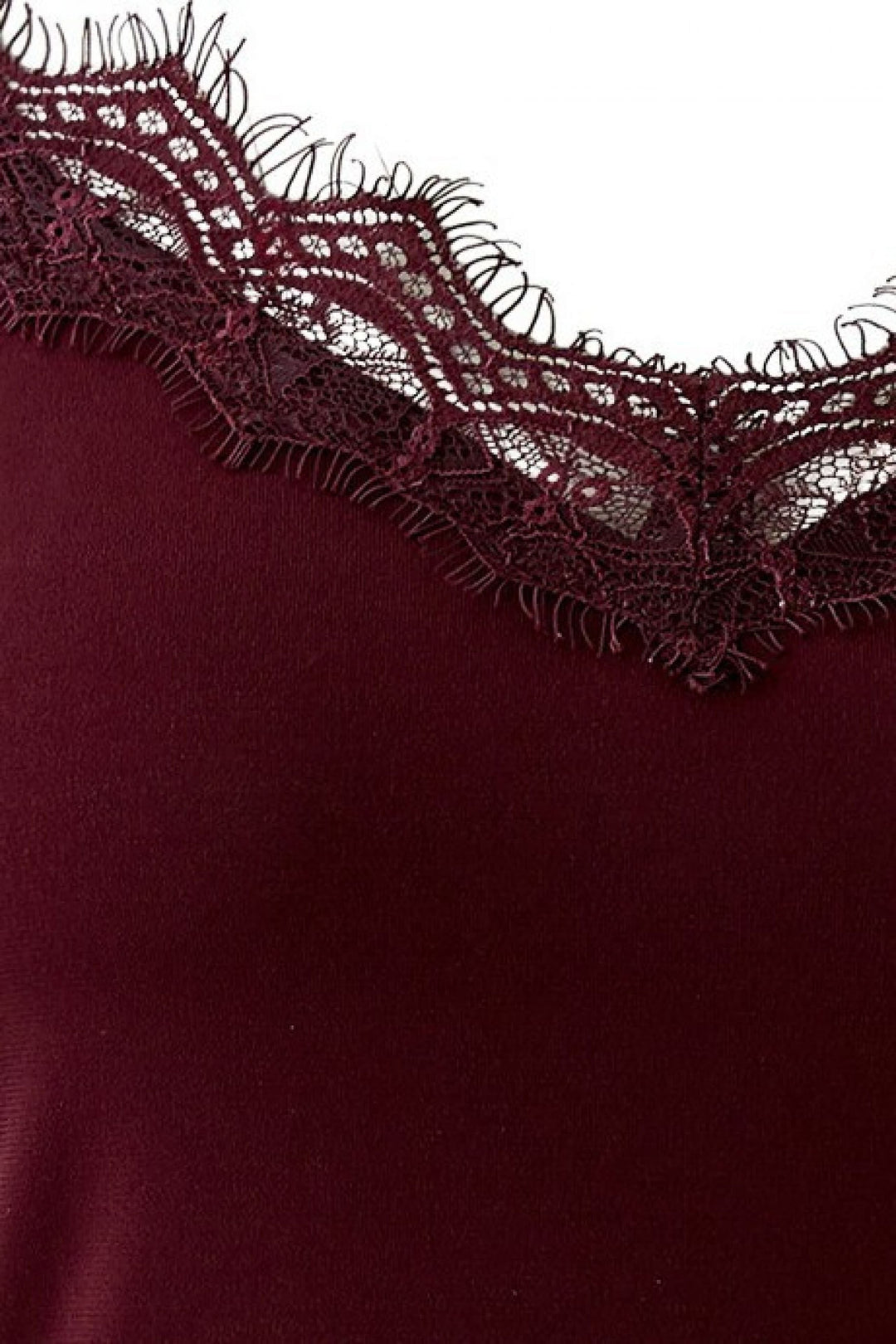 Camisole à fines bretelles avec détails en dentelle vue de face pour femme Oui