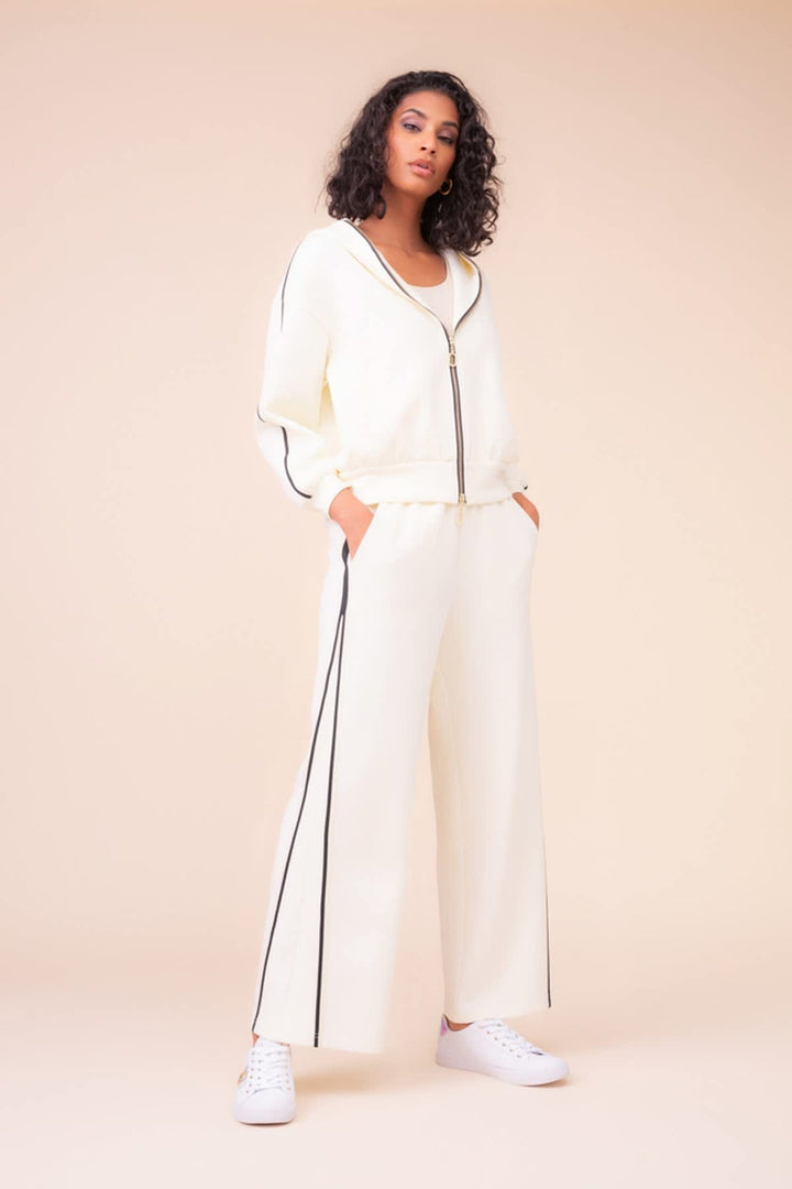 Cardigan à capuchon avec fermeture éclair contrastante pour femme Alison Sheri
