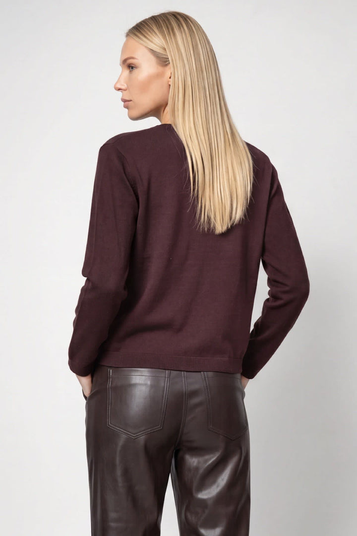 Cardigan à motif losanges et détails bijoux pour femme Monari