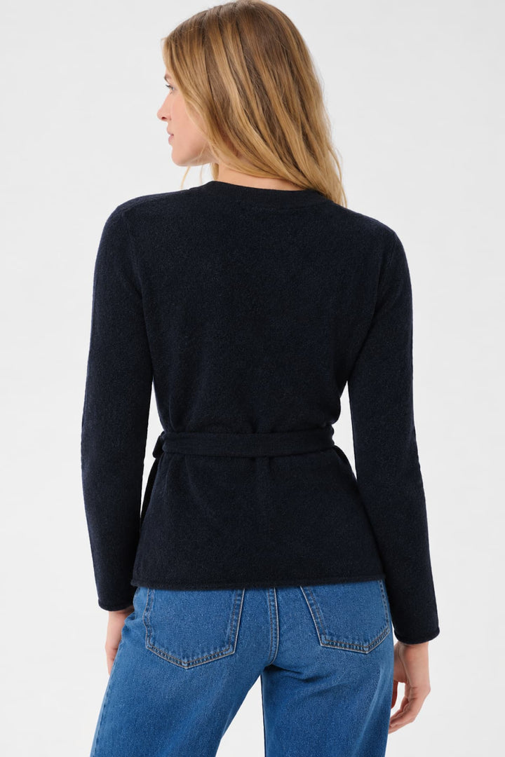 Cardigan Dumitra cache-cœur en tricot doux à nouer vue de face pour femme Part Two